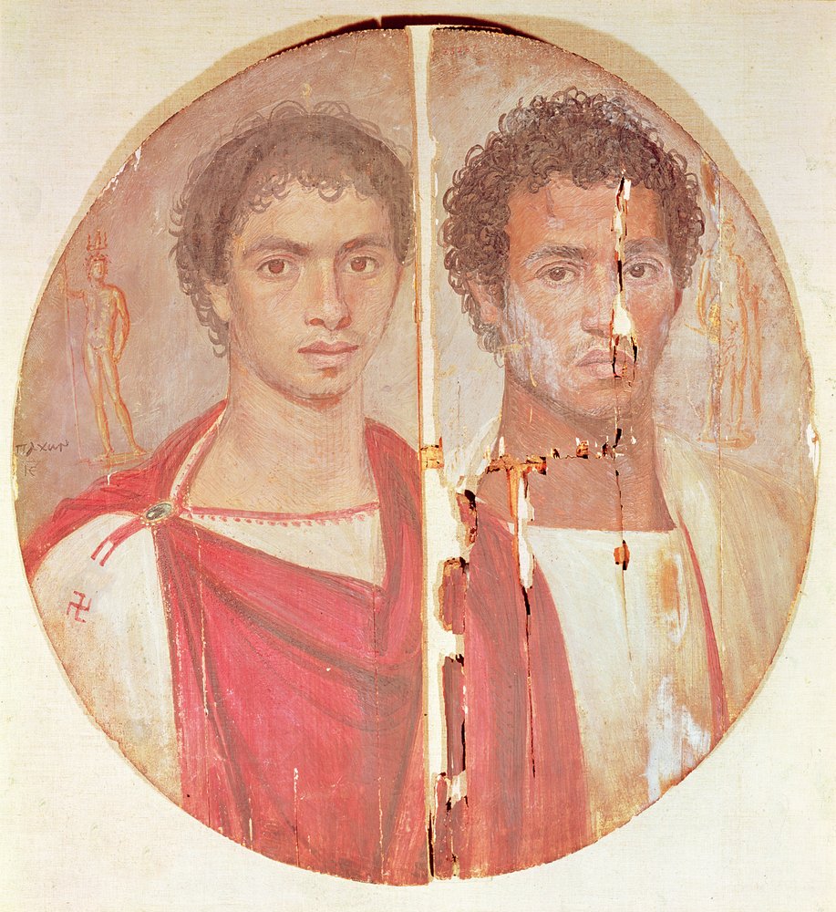 Portrait of Two Brothers by Roman Period Egyptian