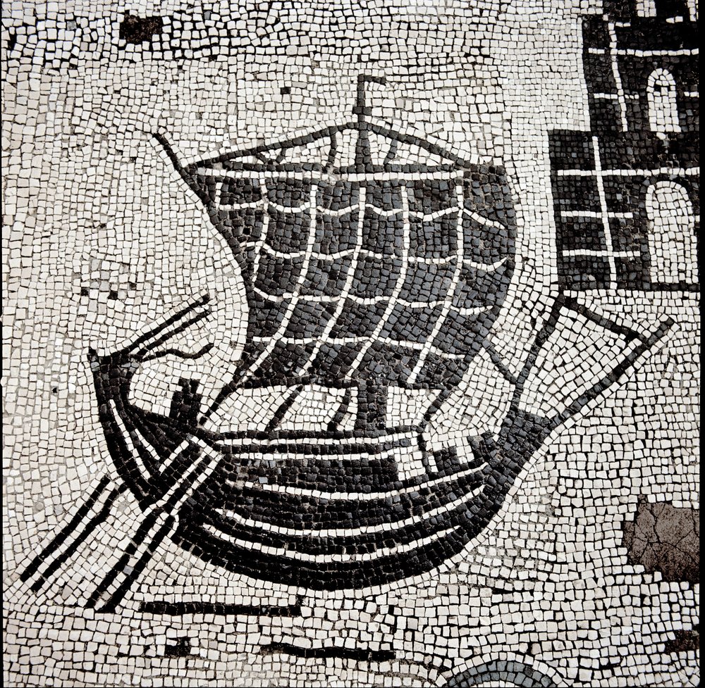 A Ship in the Port of Ostia by Roman