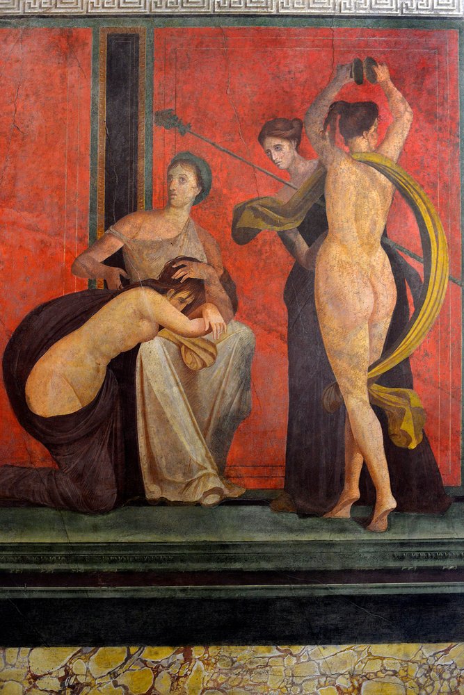 Initiation Rites of the Cult of Dionysus, Fresco from the Villa Dei Mysteri
