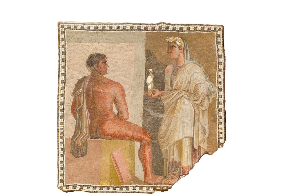 Mosaic with Orestes and Iphigenia by Roman Roman