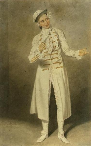William Farren as Lord Ogleby in The Clandestine Marriage by David Garrick  and George Coleman the Elder at the Covent Garden Theatre, 1818