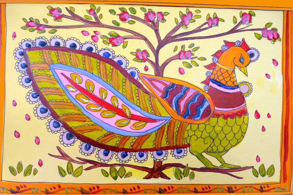 Indian peacock, 2019 by Sarah Thompson-Engels