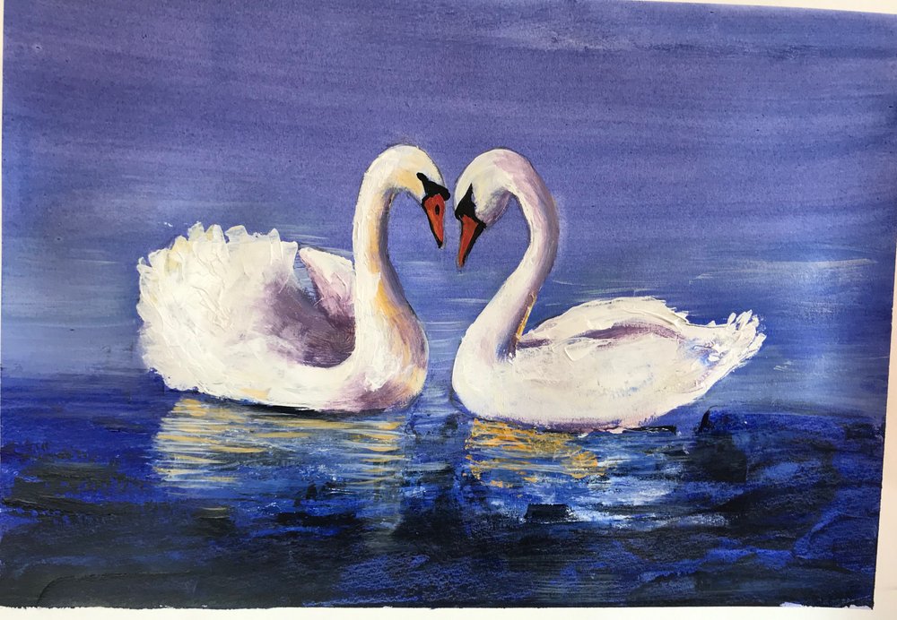 Swans by Sarah Thompson-Engels