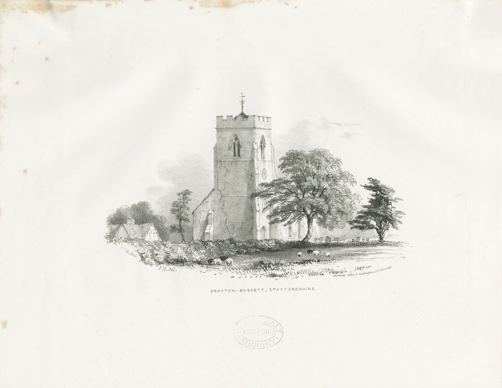 Drayton Bassett Church lithograph nd [c 182530]
