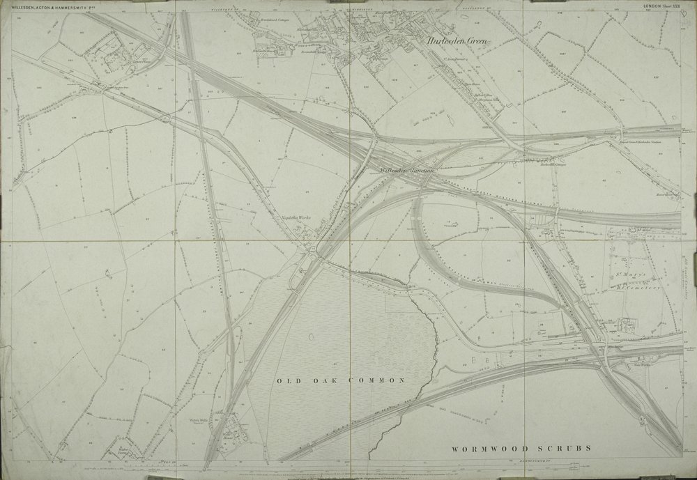 Map of Willesden, London by School English