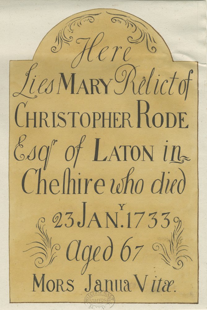Stafford - Brass tombstone in St. Mary