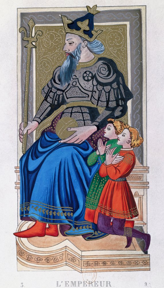 The Emperor, Charles VI tarot, France by School French