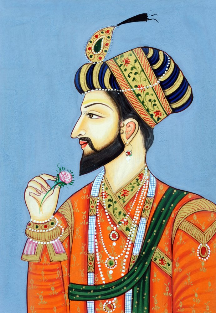 Jahangir's portraits show the realistic, detailed style he preferred over Akbar's narrative manuscripts