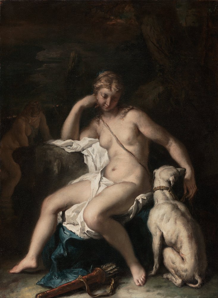 Diana and Her Dog by Sebastiano Ricci: Buy fine art prints