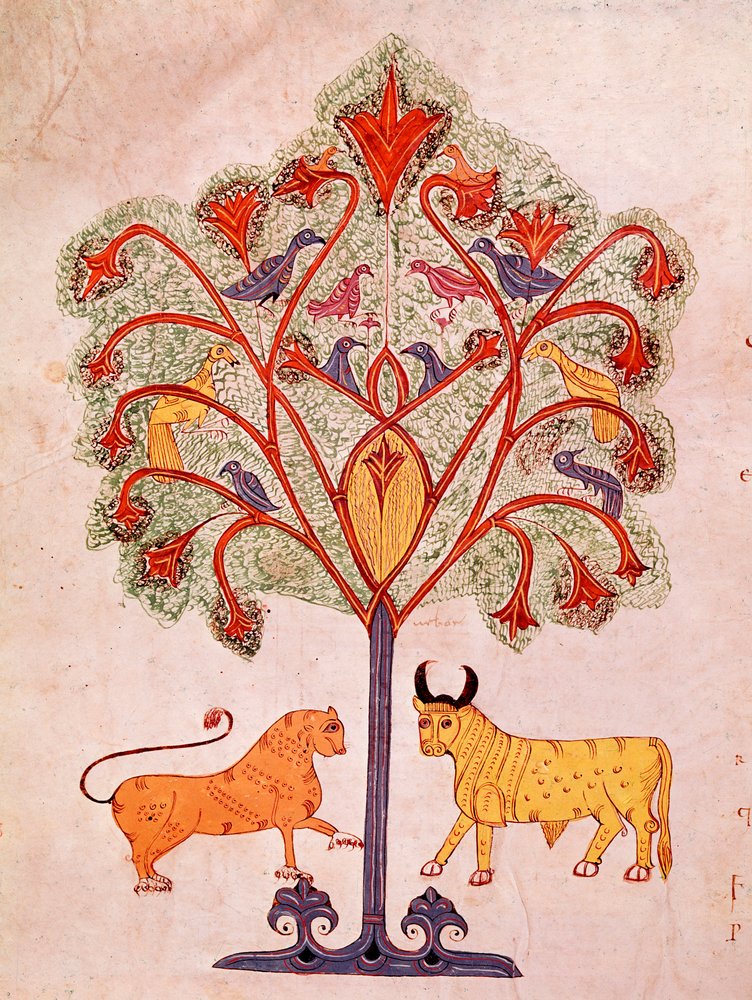 Page of a Mozarabic Bible: The Dream of the Tree of Nabucodonosor Interpreted by the Prophet Daniel by Spanish School