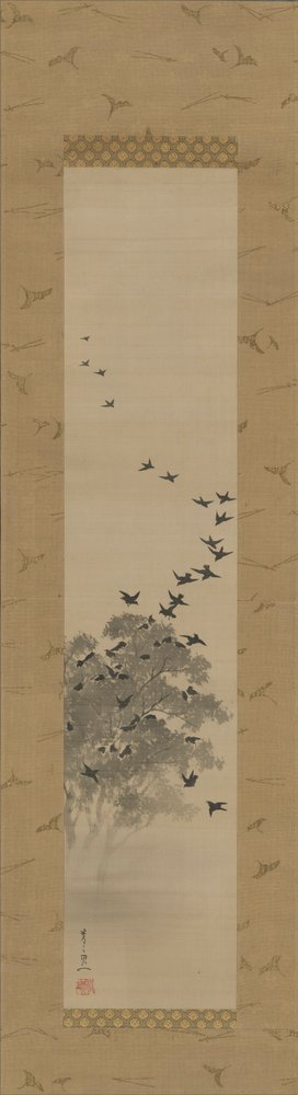 Black birds by Suzuki Kiitsu