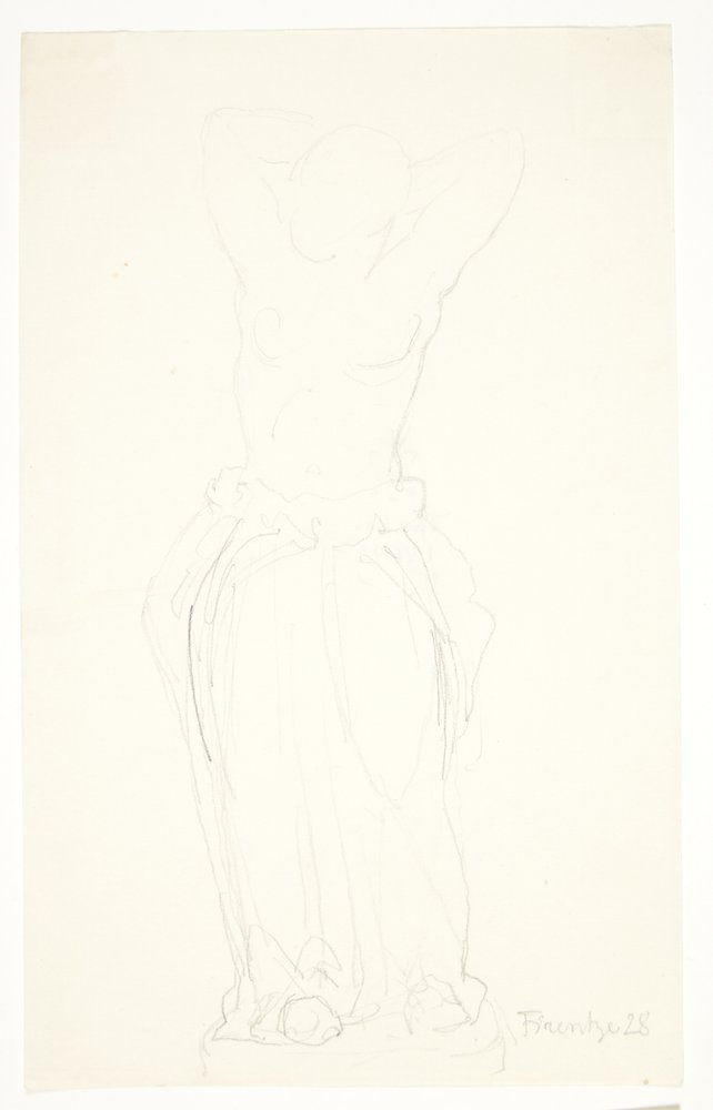 Study Drawing for the Statuette 