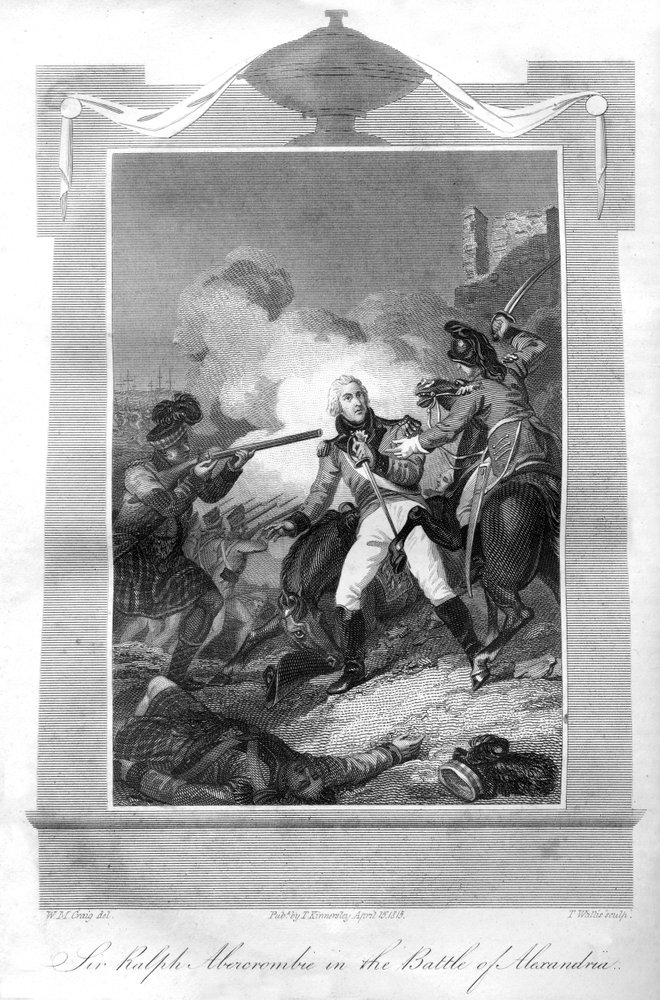 Sir Ralph Abercrombie 1734-1801 in the Battle of Alexandria