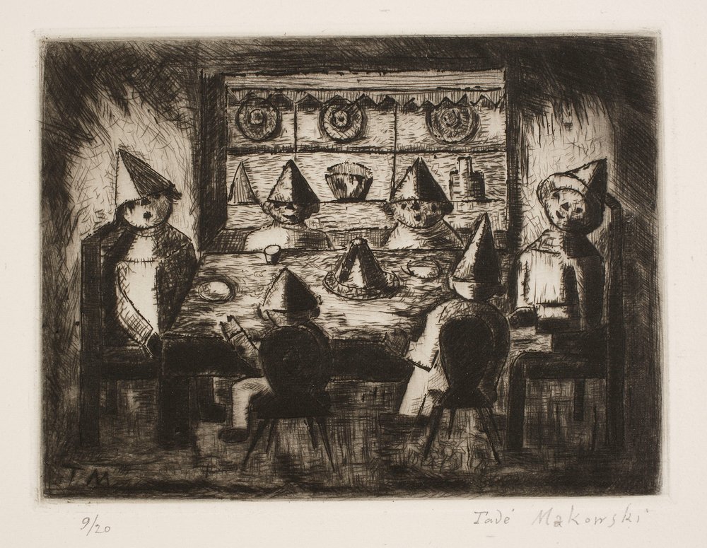 Children at the Table by Tadeusz Makowski