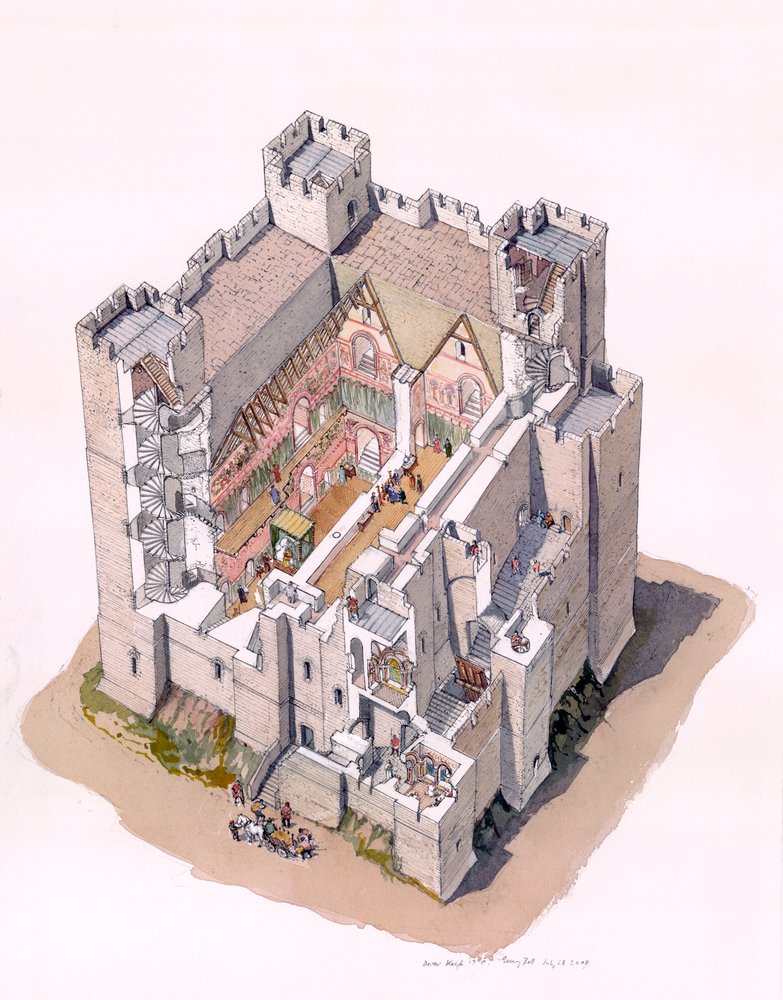 Dover Castle Keep, c. 1190 by Terry Ball: Fine art print