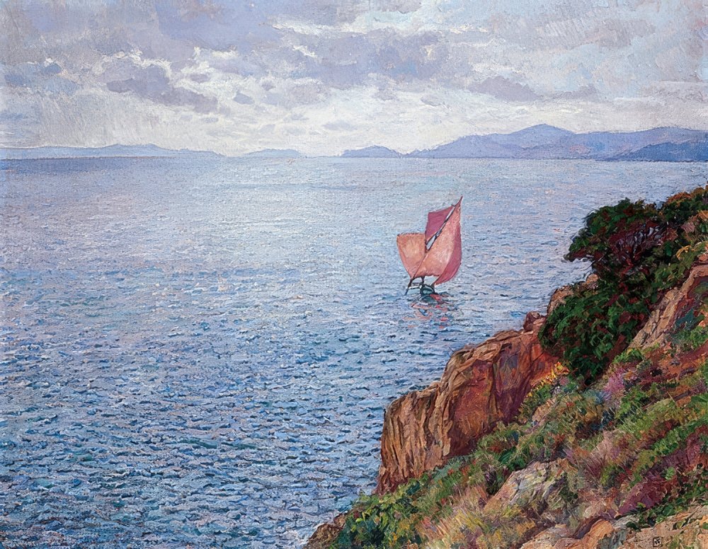 The red sail. 1910 by Théo van Rysselberghe