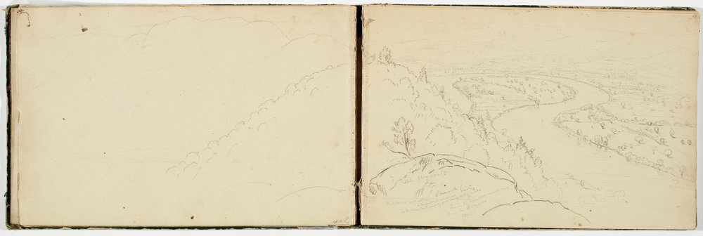 Panorama of the Oxbow on the Connecticut River as seen from Mount Holyoke, c.1833 by Thomas Cole