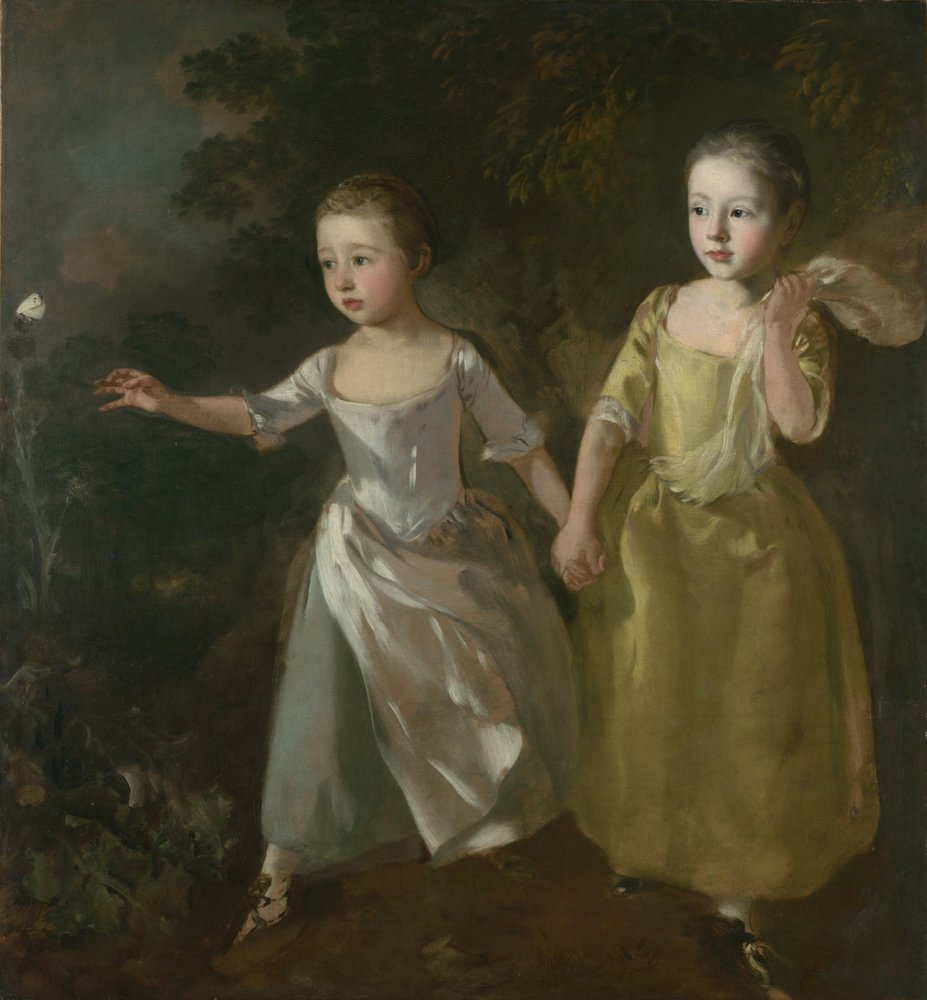 The Painter’s Daughters Chasing Butterflies by Thomas Gainsborough