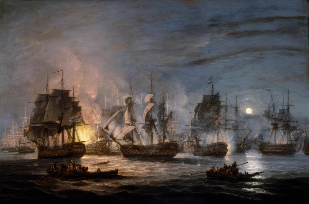 The Battle of the Nile, August 1st 1798 by Thomas Luny
