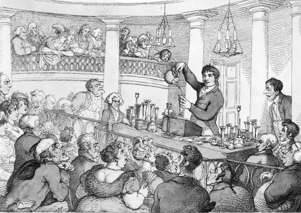 Chemical Lectures, c.1809 by Thomas Rowlandson