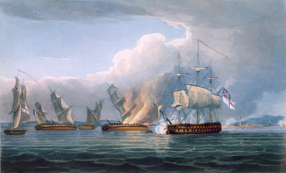 Destruction of the French frigates L