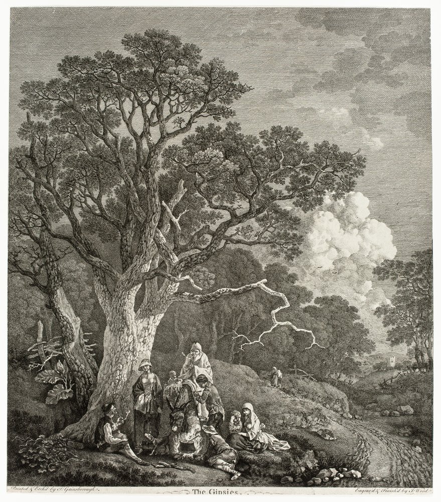 Wooded Landscape with Gypsies Gathered Round a Fire