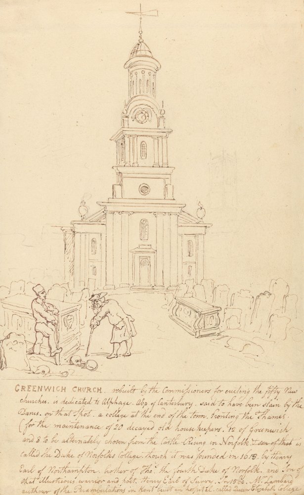 Greenwich Church by Thomas Rowlandson