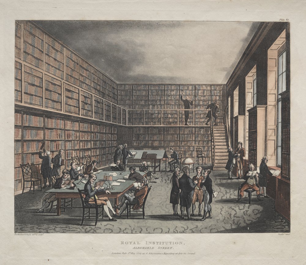 Royal Institution, Albemarle Street by Thomas Rowlandson