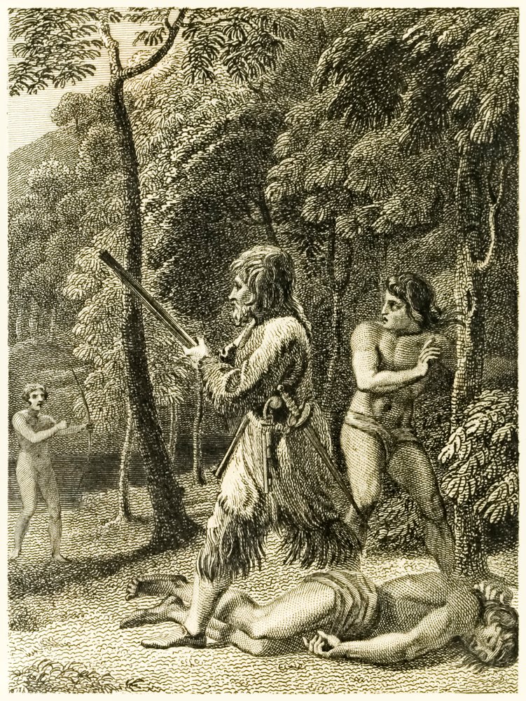 Robinson Crusoe First Sees and Rescues His Man Friday from The Life and ...