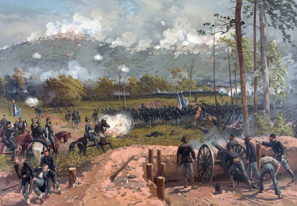 Battle of Kennesaw Mountain, published by L. Prang & Co., 1886 by Thure de Thulstrup