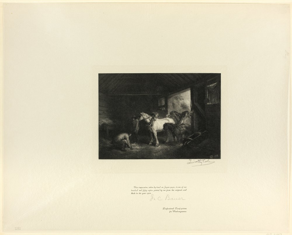 Stable Interior, from Old English Masters by Timothy Cole