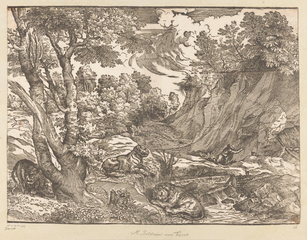 Landscape with Saint Jerome by Titiaan