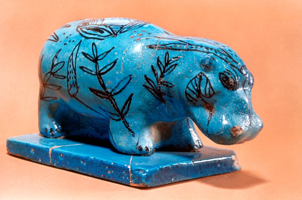 Ancient Egyptian Hippopotamus Figurine, 16th Century BC by Unbekannt