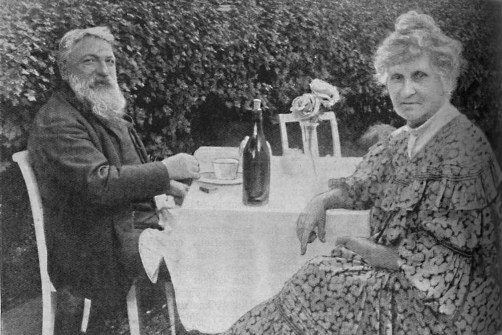 Rodin and His Wife in Their Garden at Meudon, c1925 by Unbekannt