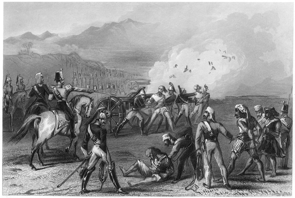 Blowing mutinous Sepoys from the guns by Unbekannt