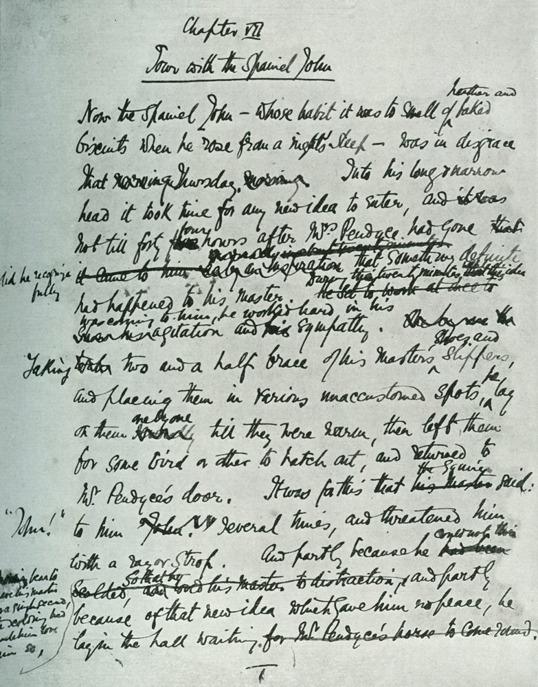 Facsimile Page of MS for The Country House, by John Galsworthy, 1907 by Unbekannt