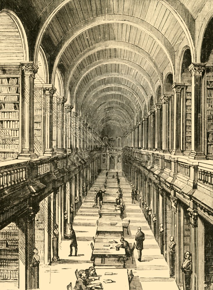 Interior of the Library, Trinity College, 1898 by Unbekannt