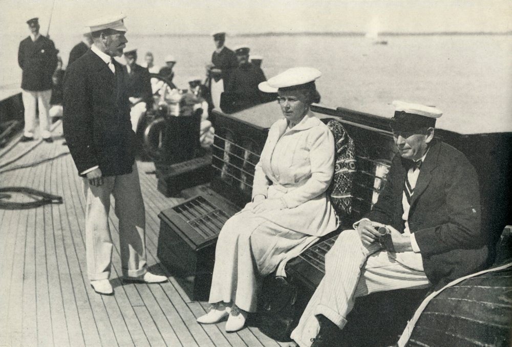 On the Britannia with King George and Sir Charles Cust