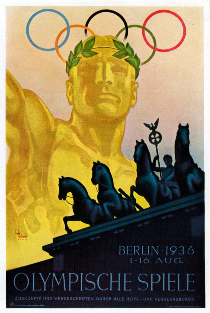 パリの確率　ポスター　レトロ Poster for the 1936 Olympic Games, Berlin by Unbekannt