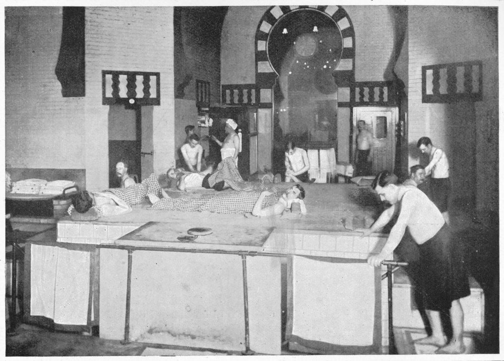 Shampooing Room in a Turkish Bath, 76 Jermyn Street, Piccadilly, London, c1903