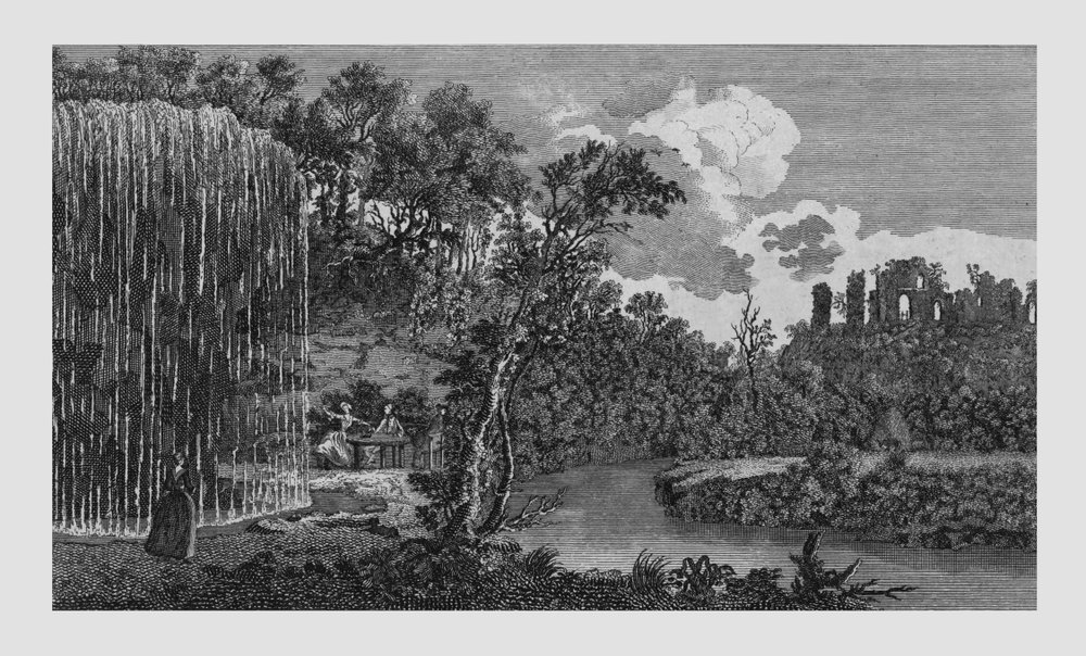 The Petrifying or Dropping Well, and Ruins of Knaresbrough Castle in Yorkshire by Unbekannt