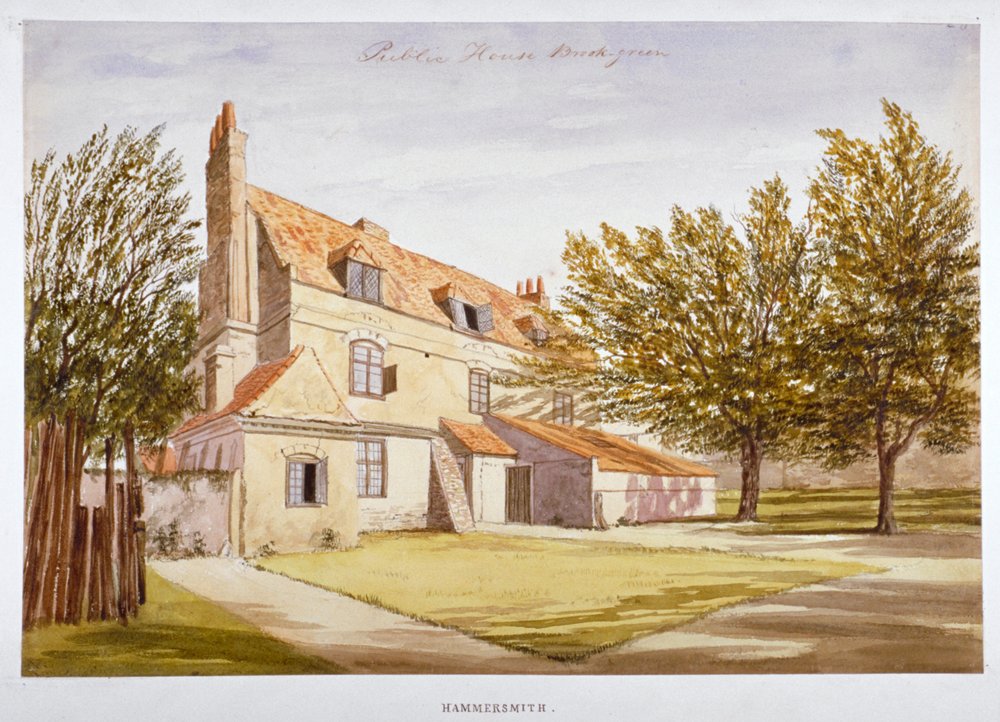 View of a Public House, Brook Green, Hammersmith, London by Unbekannt
