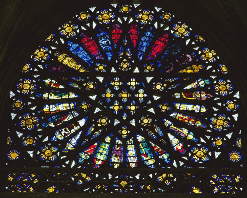 Star of David window at the Abbey church of Saint-Ouen, c.1440