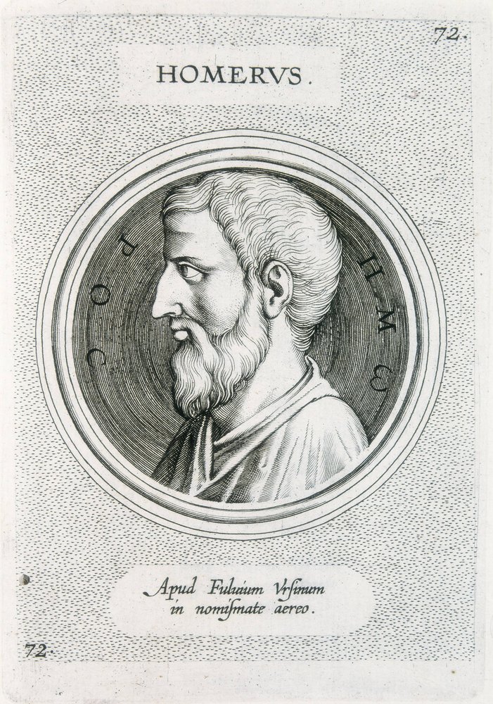 HOMER (9th century BC). Greek writer (engraving) by Unbekannter Künstler