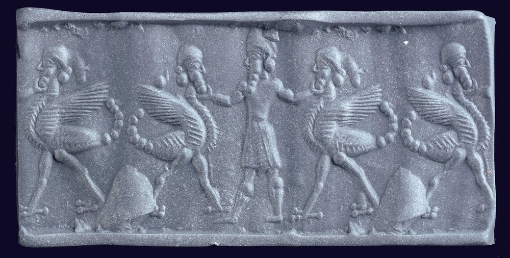Impression from a Neo-Babylonian Cylinder Seal by Unbekannt