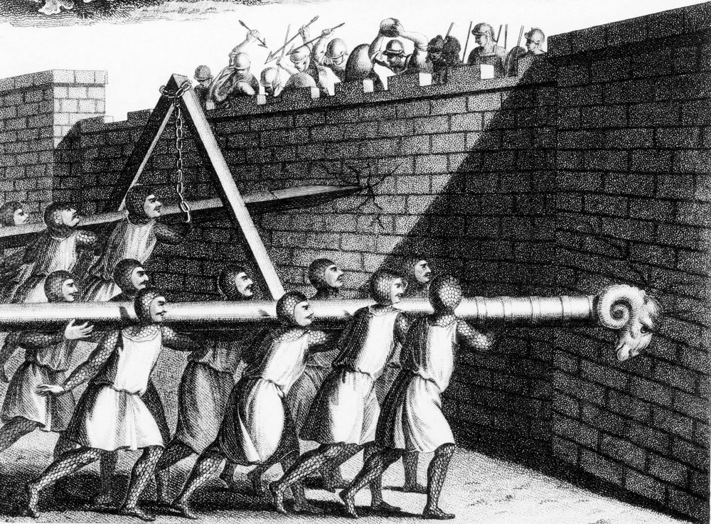 Attacking Walls with Battering Rams by Unknown artist