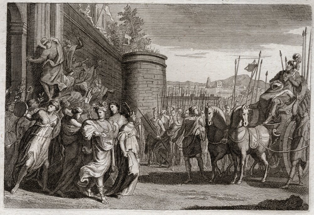 Bible of Royaumont, Old Testament: Jephthah sacrifices his daughter ...