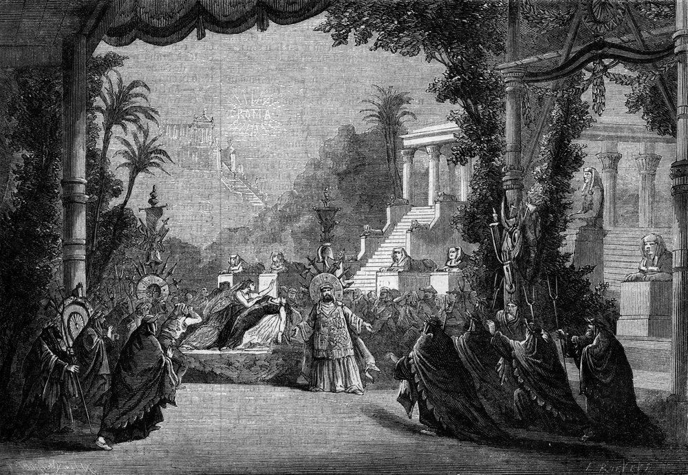 First performance at the opera theatre of Paris in 1863 of Hector ...