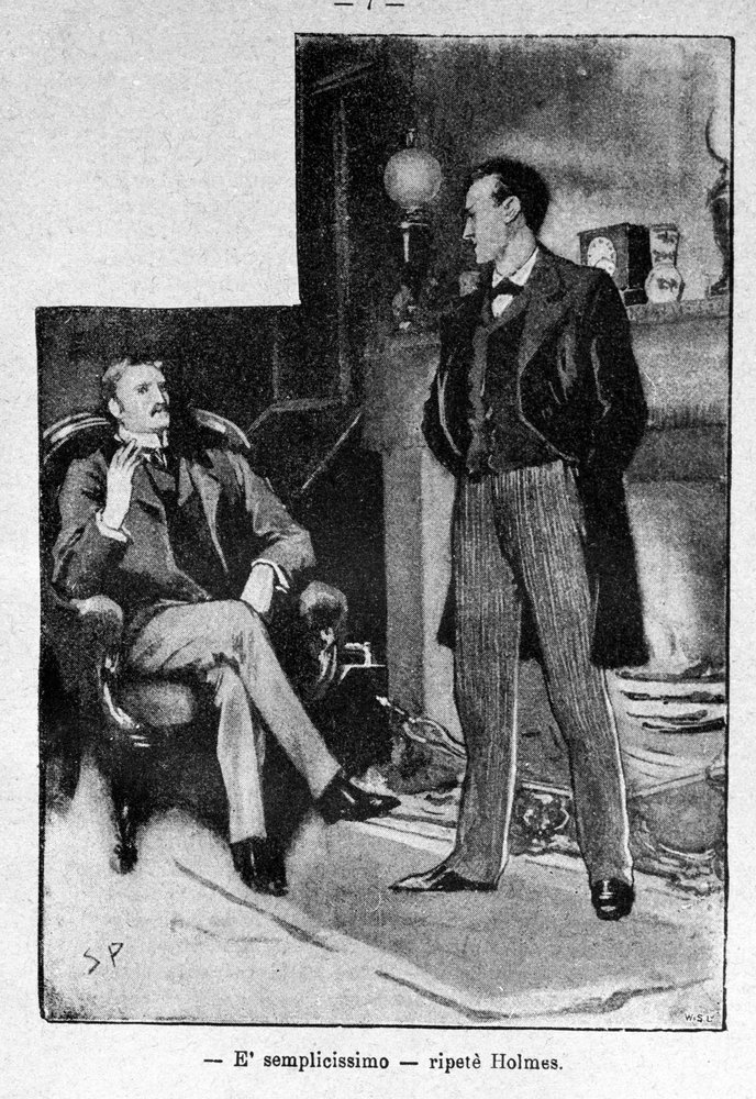 Illustration of the book Sherlock Holmes. End of 19th century by Unknown artist