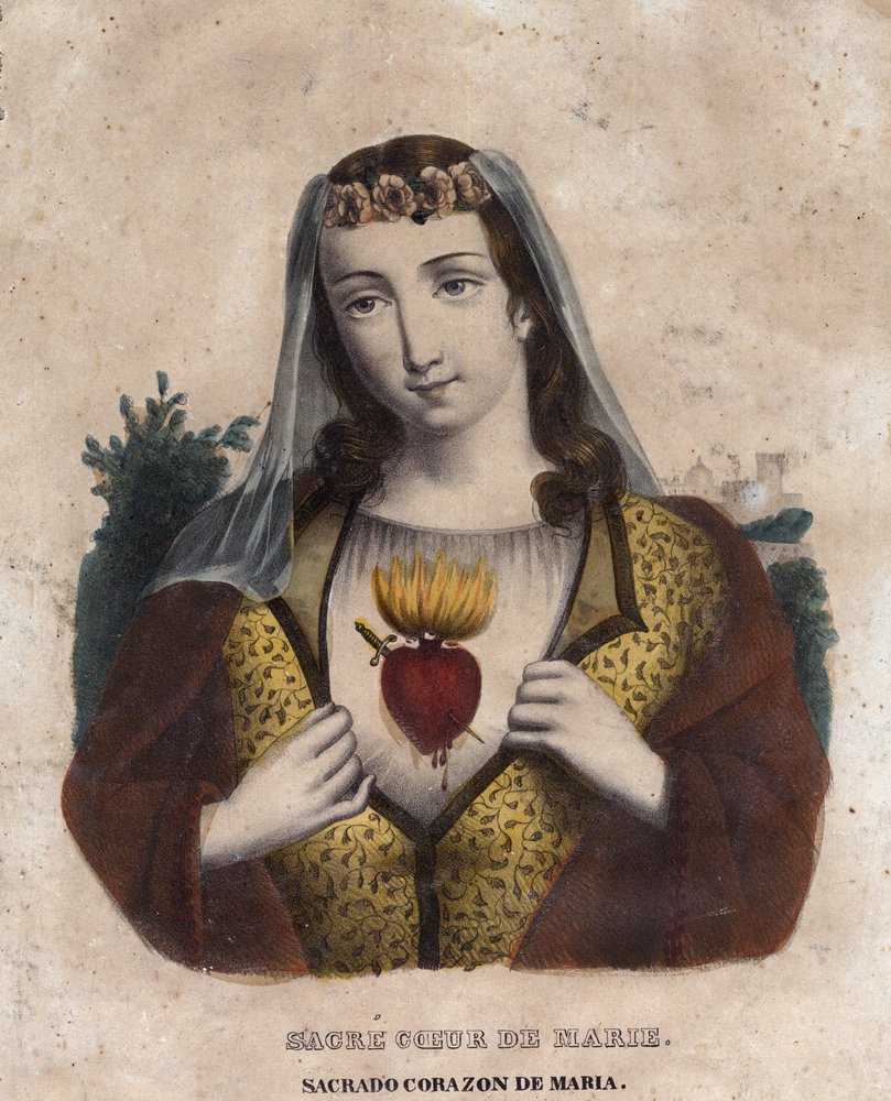 Immaculate Heart of Mary - Religious image of the Sacred